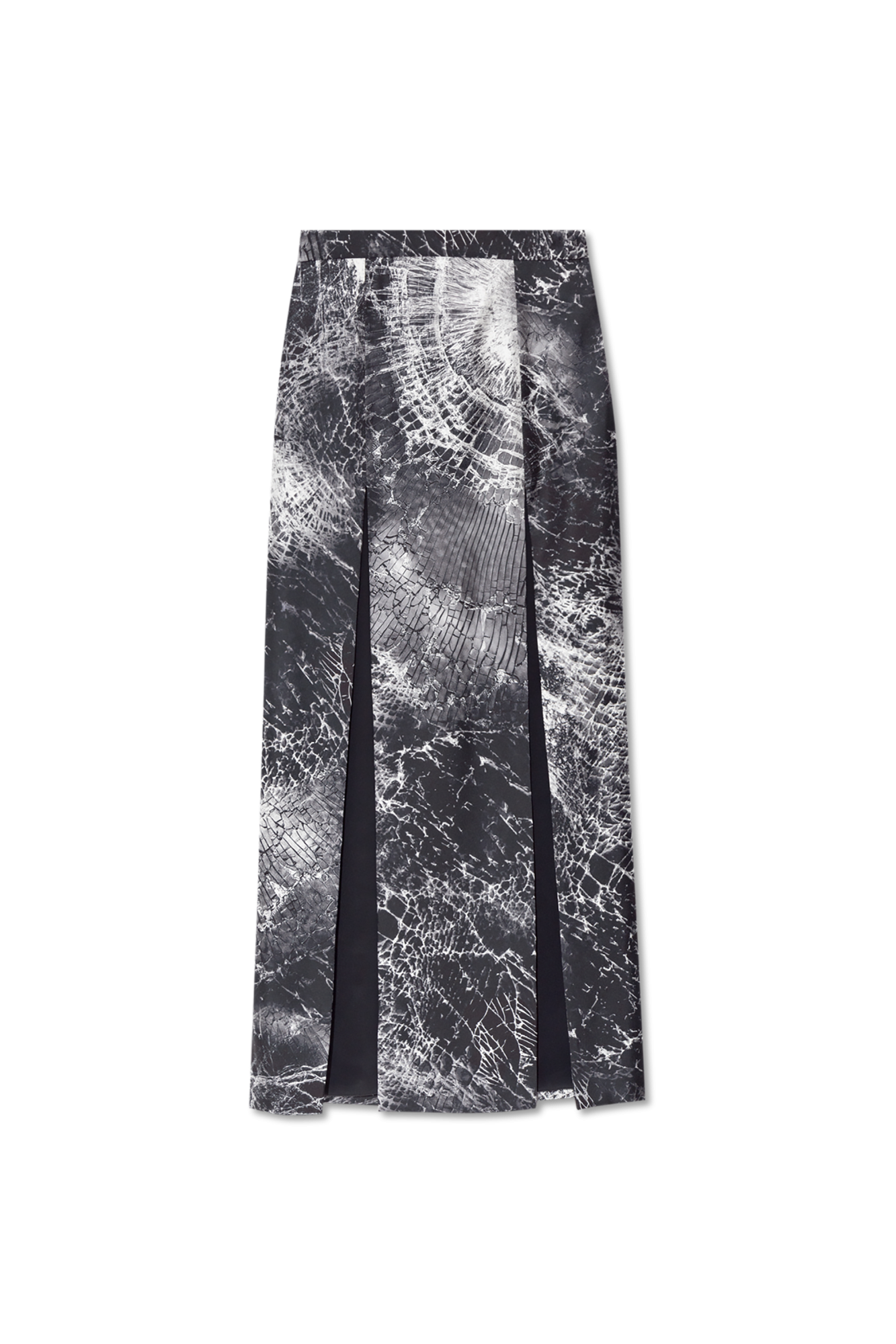 スカート alexander mcqueen SKIRT (804944QZANR 1000) Alexander McQueen Silk skirt with cut-outs | Women's
